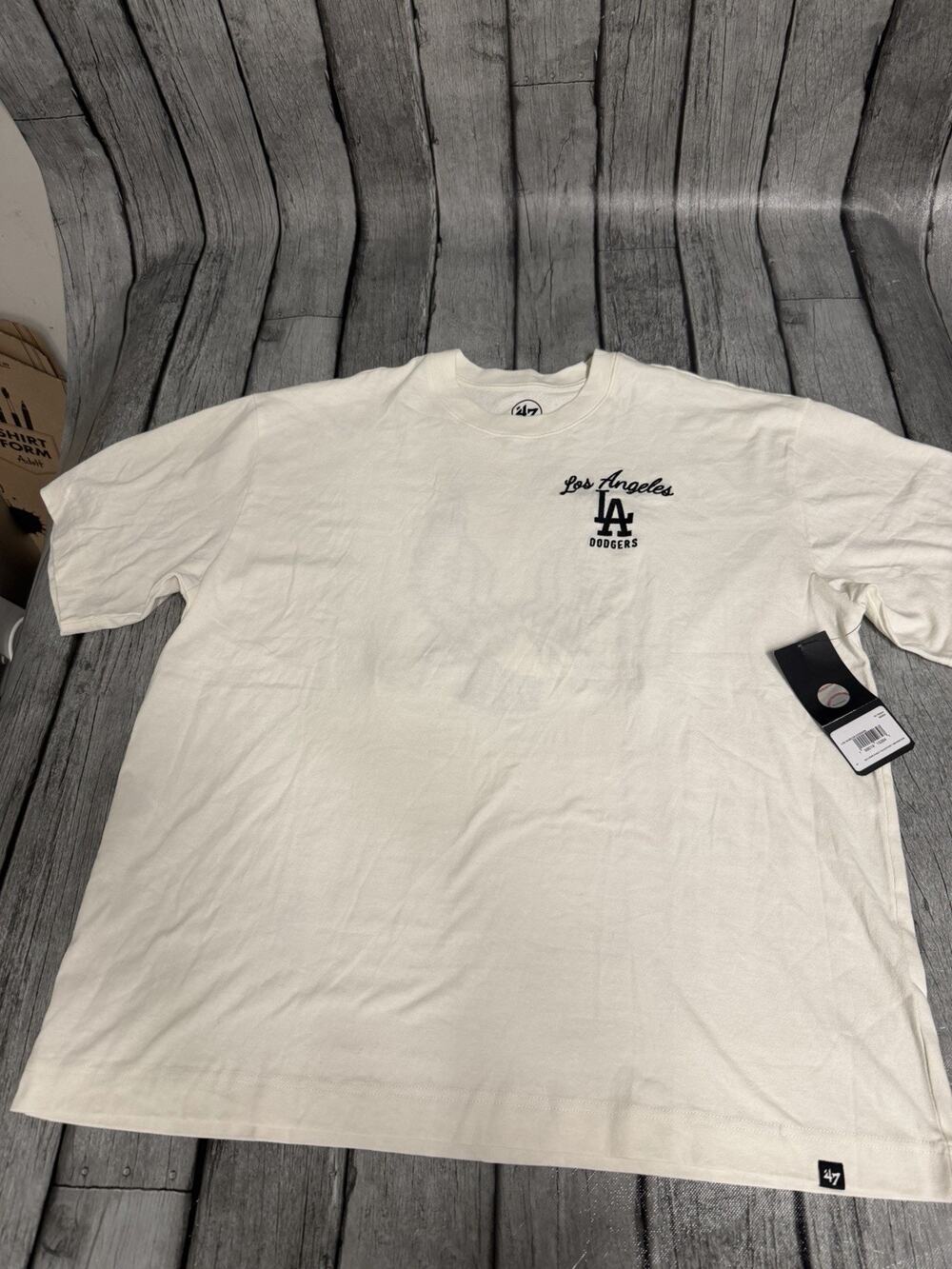 NWT Men's '47 Cream Los Angeles Dodgers Souvenir Eagle Foundation T-Shirt XXL 2X